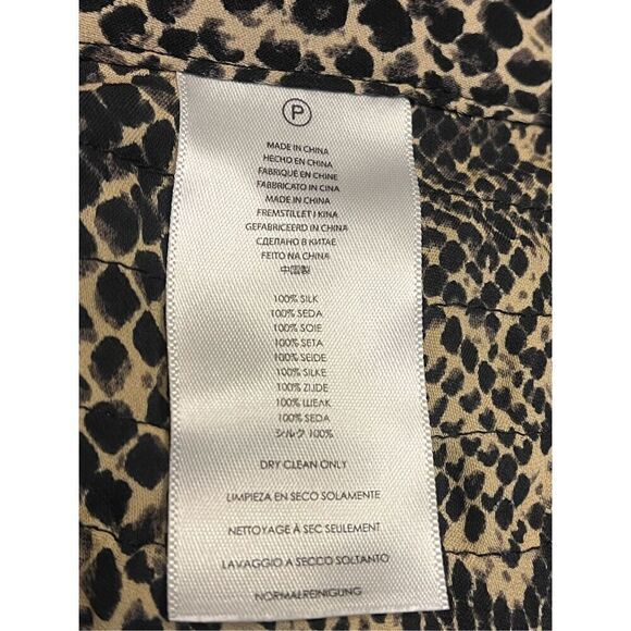 MICHAEL KORS Animal Print Silk Ruffled Zipper Skirt Size 12 Nwt Retail $250 (359 - Picture 5 of 6